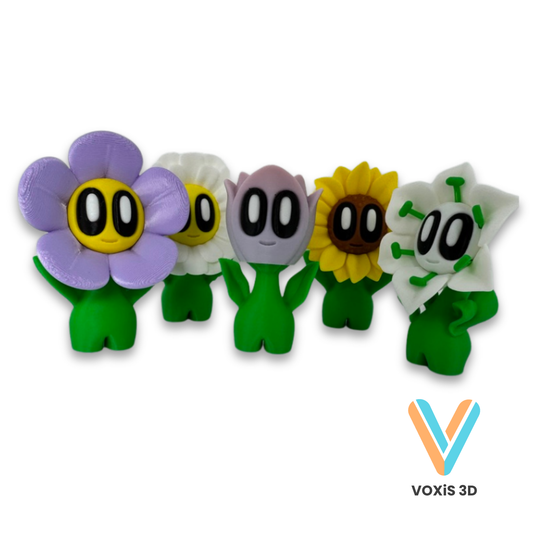 Blob Lab | Build Your Own 3D Printed Flower with Pot | Cute Desk Decor | Gift for Plant Lovers