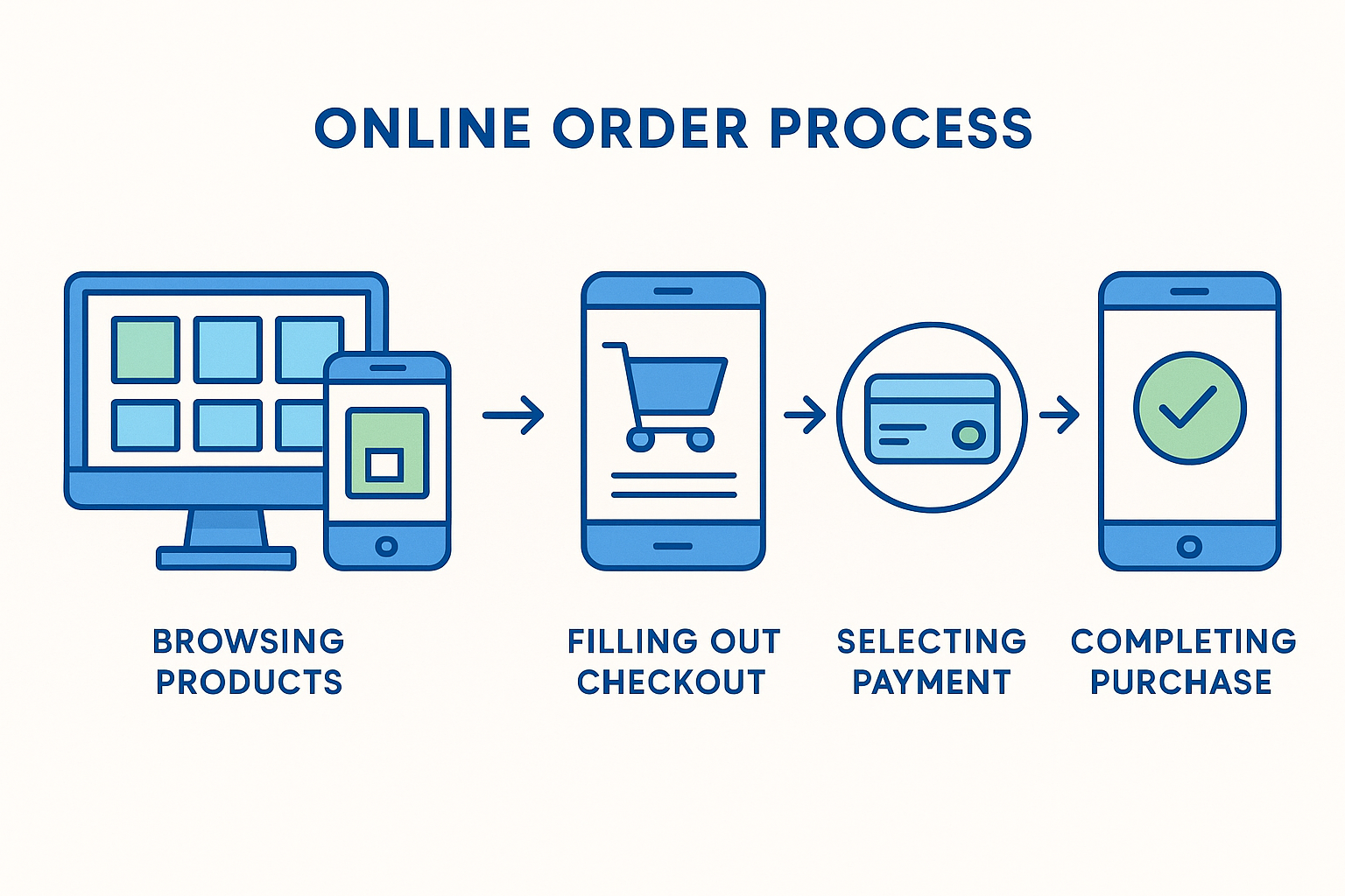 generate an image to represent of how to place an order 