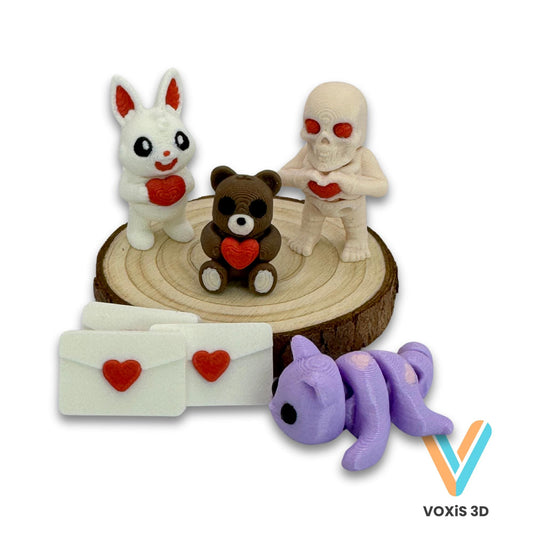 Mini Articulated Toys with Heart | Bears, Skeletons, & Dinosaurs | Packs