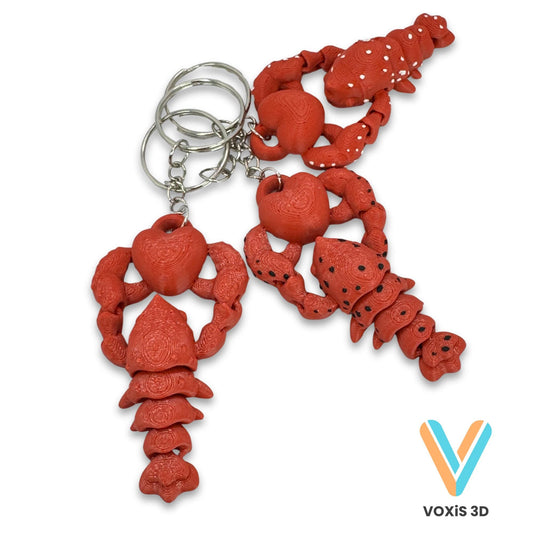 2 Love Crab Keychain | Beach Lover Gift | Unique Handmade Accessory