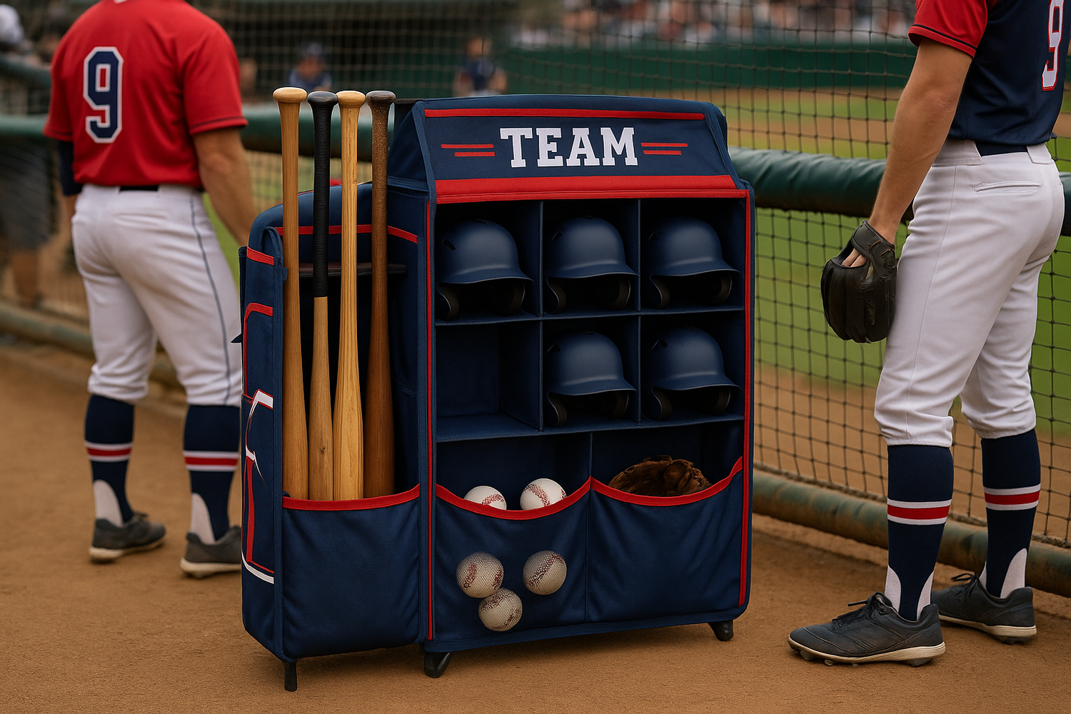 small ,  Custom Baseball Dugout Organizer for plaing game 